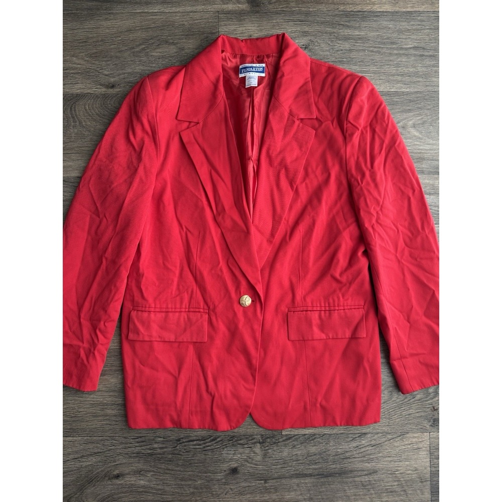 Vintage Pendleton Women's Blazer Size 12‎ Classic Red Jacket